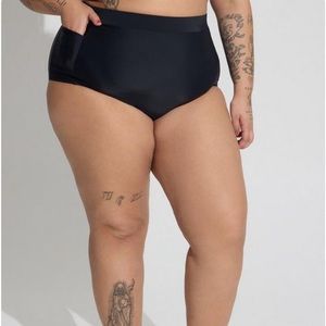 2 Pairs of Torrid Black High Waisted Bikini Bottom with pockets